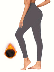 Fleece Lined Yoga Pants High Elastic Running Leggings Women