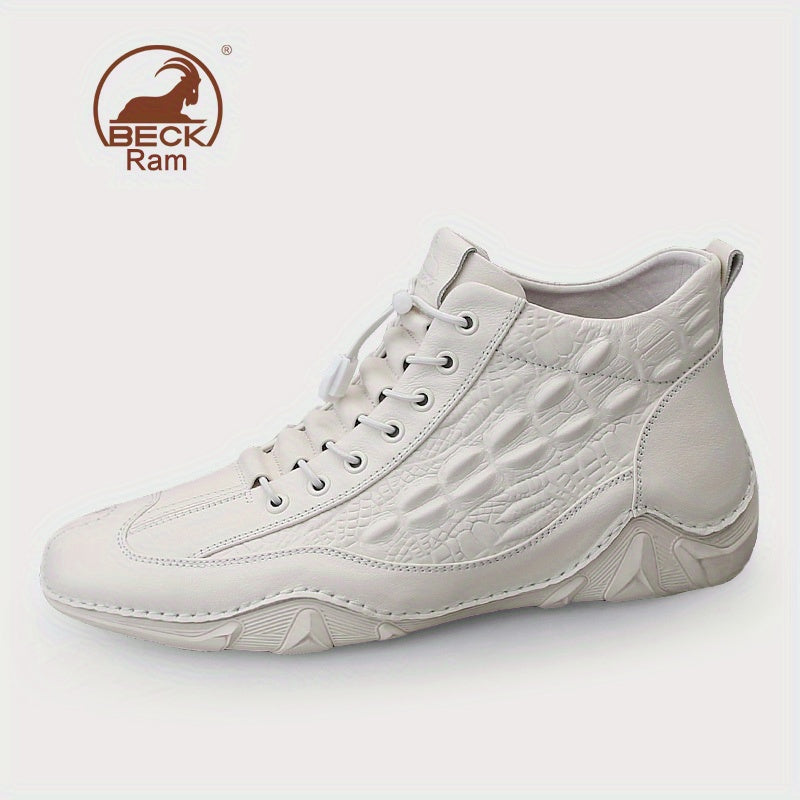 Men's Lace up Boots Casual Leather Sneakers