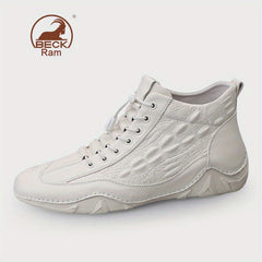 Men's Lace up Boots Casual Leather Sneakers