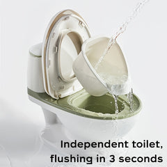 BC Babycare Green Pink Simulated Toilet For 2-6 Years - Water Sound Button