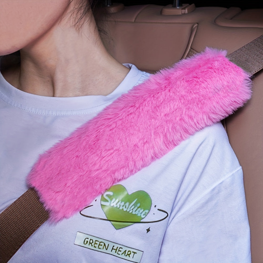 Plush Car Seat Belt Shoulder Pad Soft Protection Cover