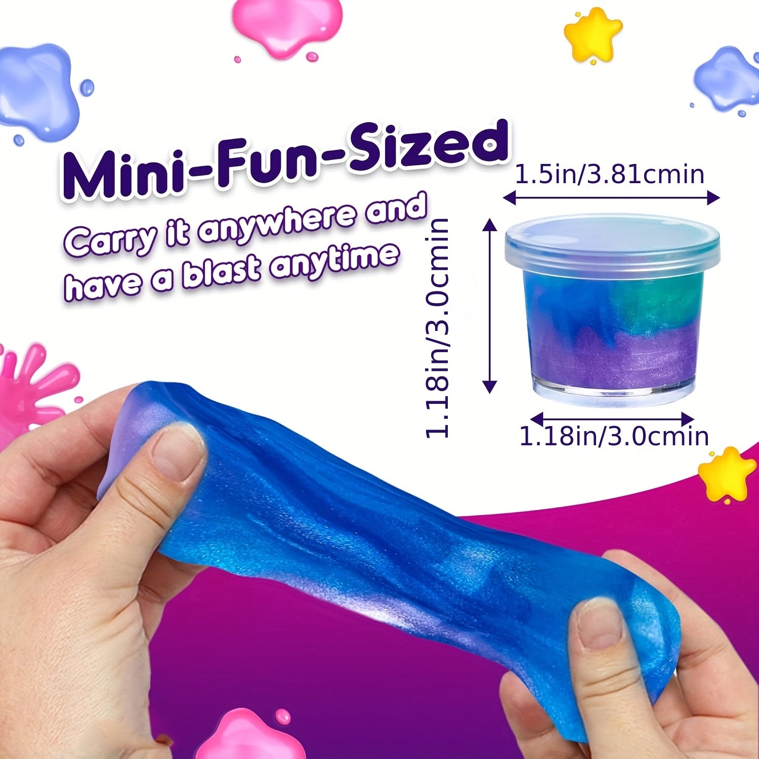 Mini Galaxy Slime 30pcs Mermaid Slime Party Favors Soft Sludge Toy