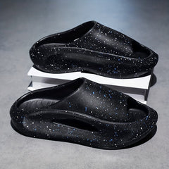 Men's Paint Dots Pillow Slides Non Slip Slippers Indoor Outdoor Shoes