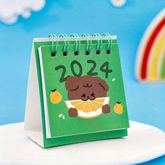 Mini Fruit Text Desk Calendar Punch Card Ornament Calendar