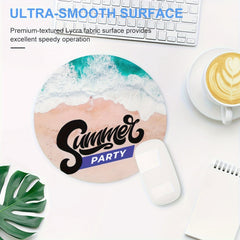 Summer Party Round Mouse Mat Mouse Pad 7.87 X 7.87 X 0.1inch