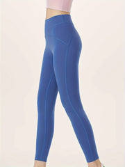 Women's Solid Yoga Leggings Butt lifting Tummy Control Slim Fitted Sports Tights