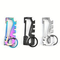 12 in 1 Stainless Steel Key Chain Metal Buckle for Outdoor Activities
