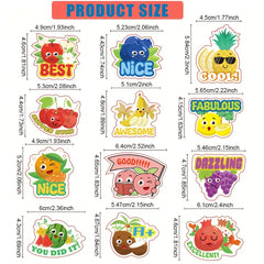 120pcs Scented Stickers Fruit Pattern 12 Fruits Flavors Reward Stickers