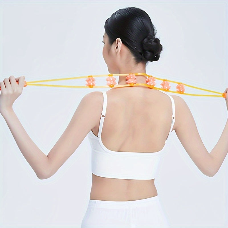 6-Wheel Body Strip Massager for Neck & Spine Manual Massage Roller