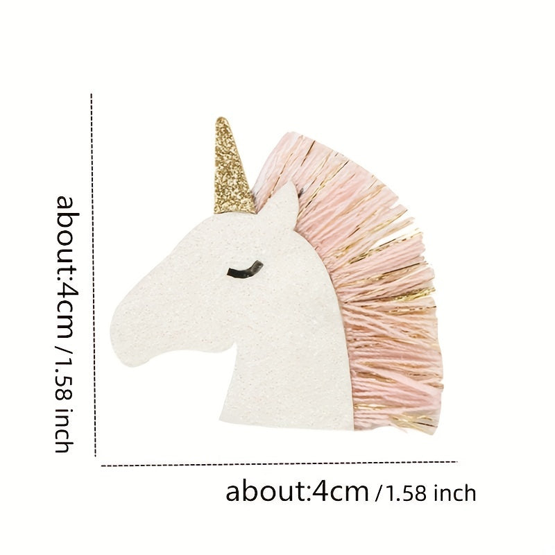 Set of 2 Unicorn Bow Glitter Hair Clips for Girls