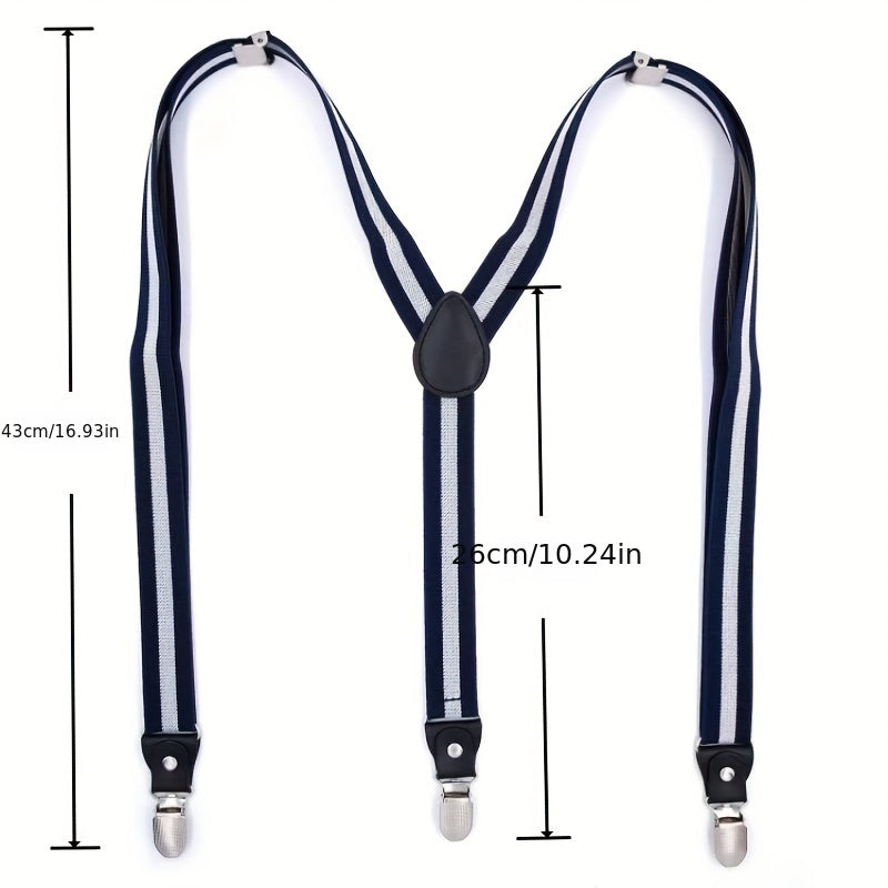 Men's Groomsmen Pants Harness Elastic Clip Adult Suspenders Non-slip Buckle
