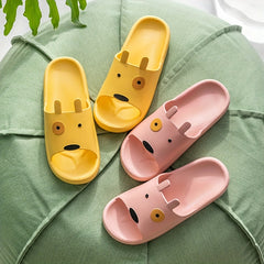 Cartoon Graphic Slippers Open Toe Home Shoes For Shower