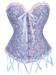 Strapless Corset Bustier Tummy Control Lace Up Body Shaper