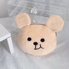 Cartoon Bear Coin Purse Plush Keychain Pendant Storage Bag