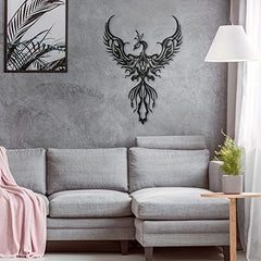 Metal Phoenix Hanging Wall Decor Art Modern Wall Decor