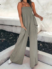 Sleeveless Wide Leg Jumpsuit Casual Summer Jumpsuit Women's Clothing