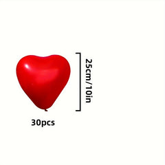 31pcs Red Heart Shaped Balloon Set for Wedding Party Decoration