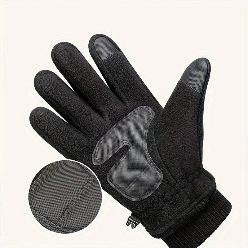 Thickened Warm Touch Screen Fleece Gloves for Outdoor Sports