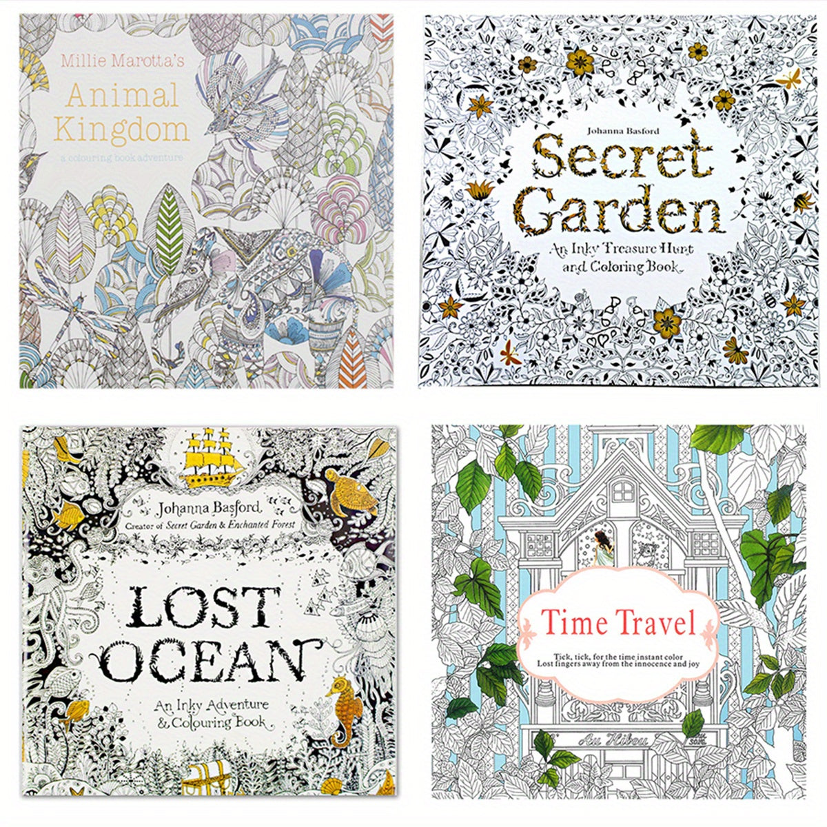 16 Unique Adult Coloring Books: No Repeat Patterns