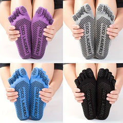 Anti Slip Yoga Gloves & Socks Set, Finger Separation, Sports Grip, 2 Pcs
