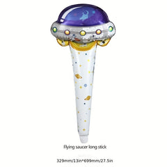 4pcs Astronaut Rocket Balloons for Space Themed Parties