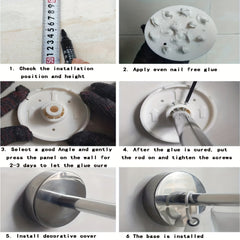 Telescopic Curved Rod Multifunctional Shower Curtain Rod Clothes Drying Rod