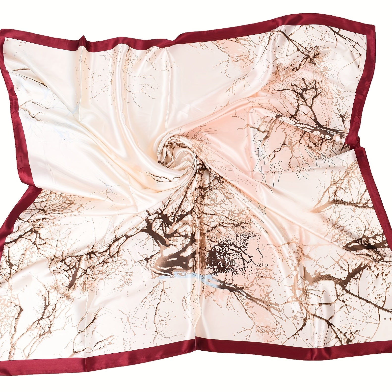 Vintage Tree Print Scarf Tie Dye Bandana Head Wrap