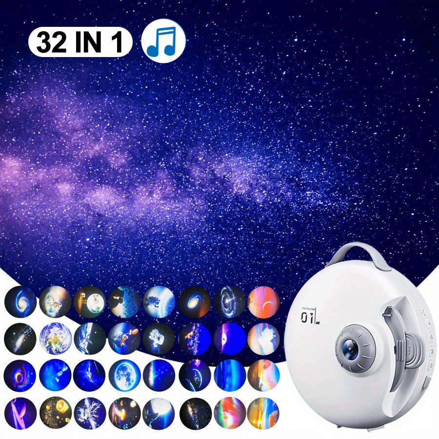 1 LED Star Projector Night Light Galaxy Starry Sky Lamp USB Rechargeable