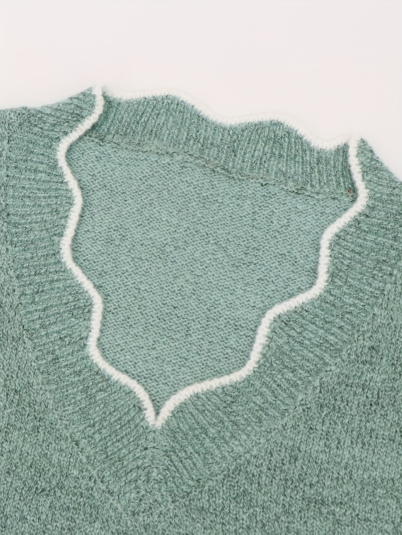 Casual Sweater Women's Plus Colorblock V Neck Jumper