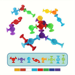 18pcs Silicone Bath Toys Suction Sensory Toys for Kids