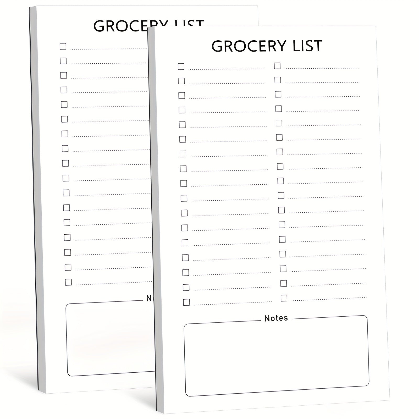 2pcs Magnetic Grocery List Pad For Fridge