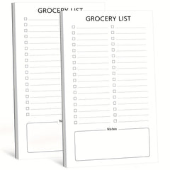 2pcs Magnetic Grocery List Pad For Fridge