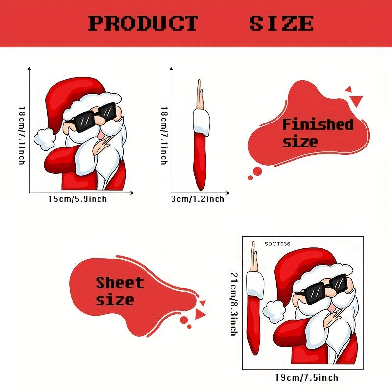 Waterproof Christmas Car Sticker PVC Reusable Wiper