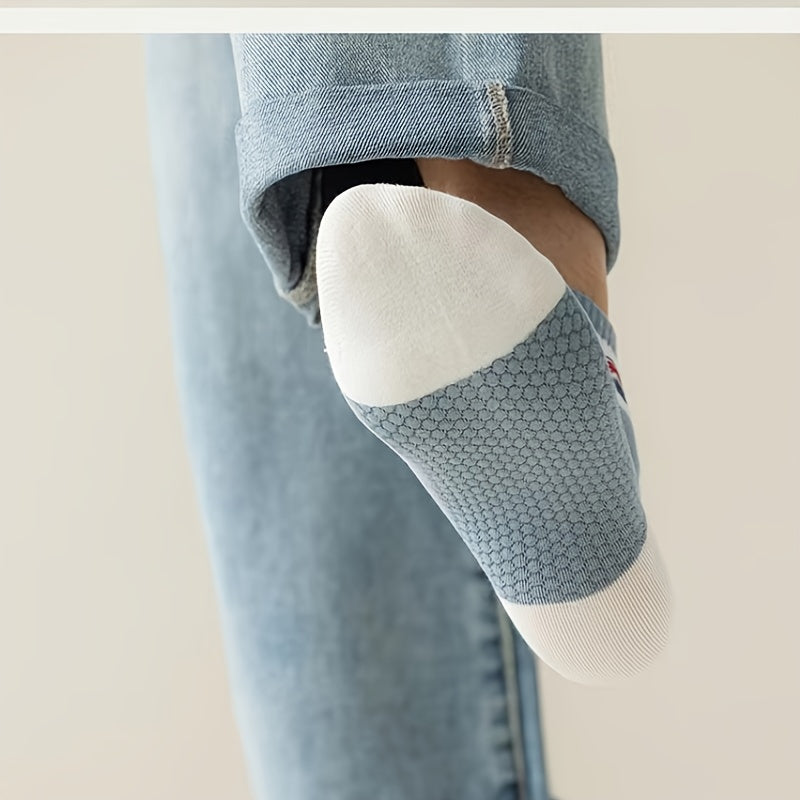 10 Pairs Men's Crew Socks Breathable Comfy Daily Wearing Sports Socks