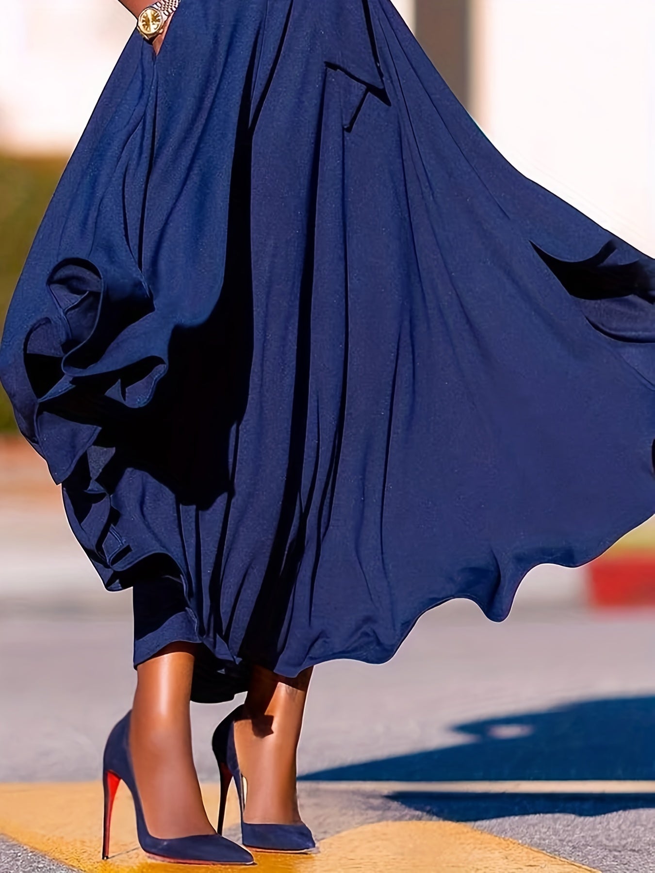 Casual Solid Maxi Skirt High Rise Stretch Belted With Pockets