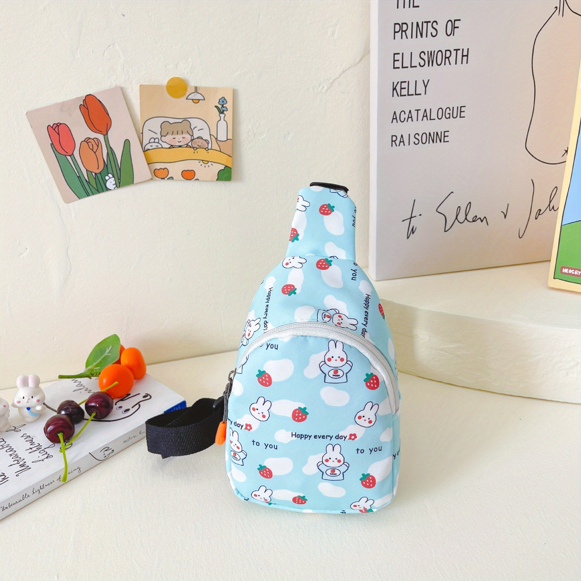 Kids Strawberry Bunny Crossbody Bag for Outings
