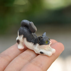 4pcs Dollhouse Cat Models for Miniature Scenes