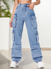 Cargo Pants Wide Leg Jeans High Waist Loose Fit Y2K & Kpop Style