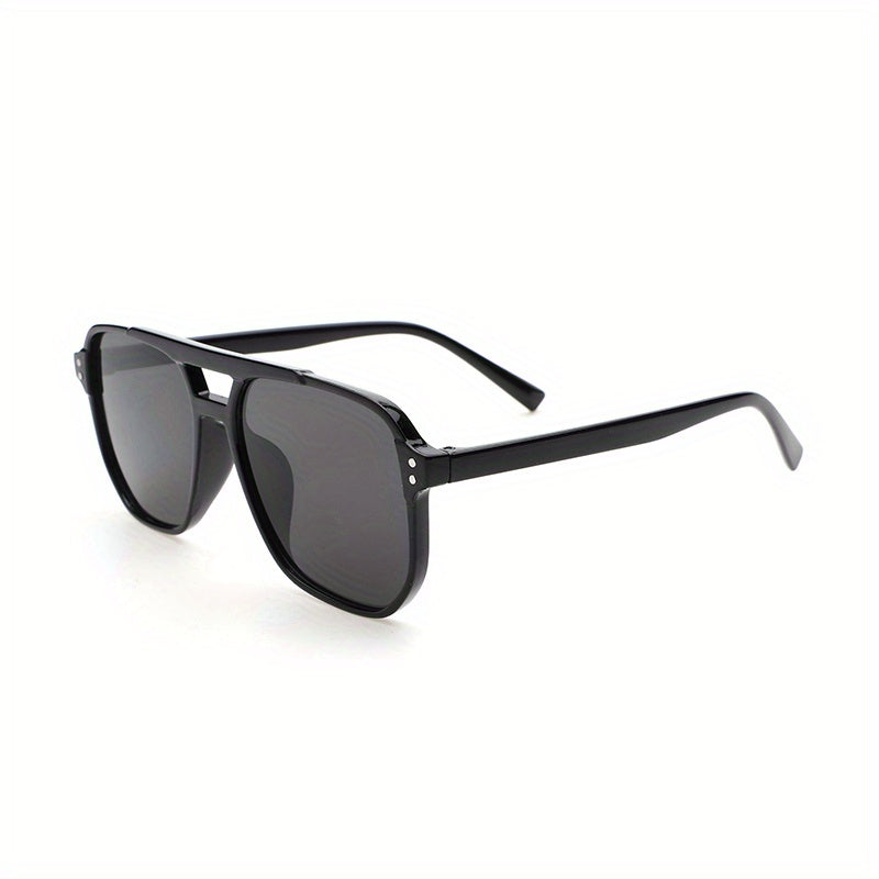 Top Bar Aviator Sunglasses Minimalist Rivet Decor UV400