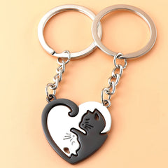 Heart Shaped Cat Keychains - Ideal Gift for Loved Ones