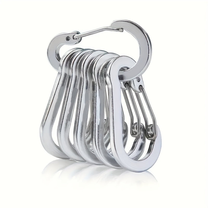 6pcs Aluminum Alloy Buckles Quick Release Carabiner for Camping