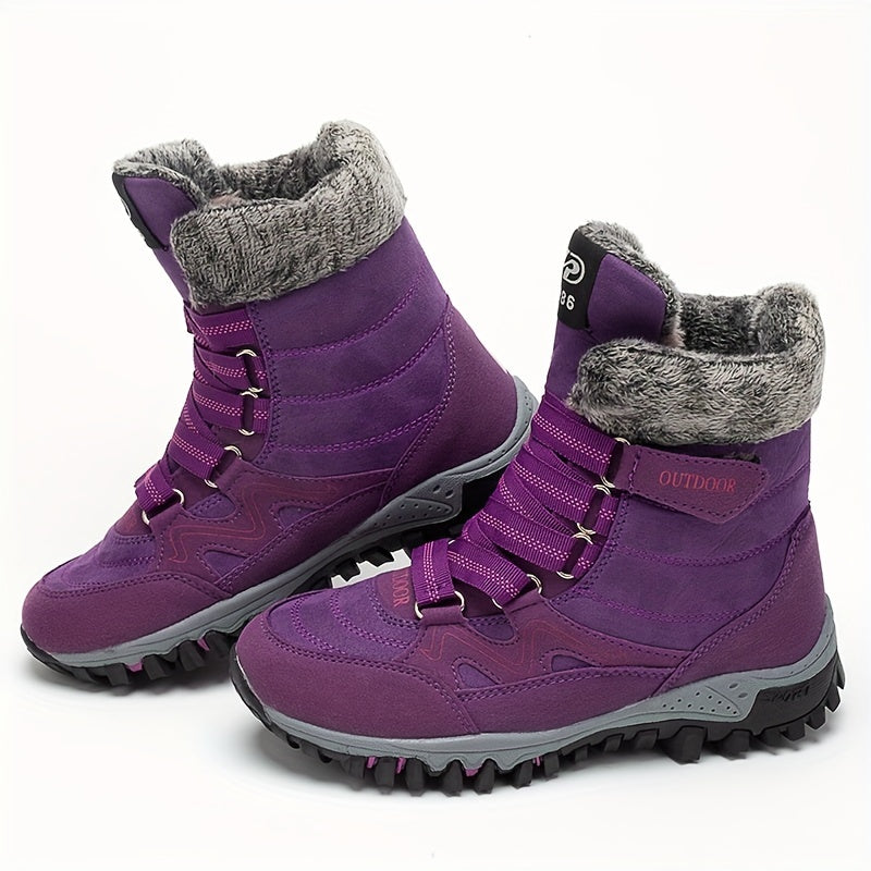 Women's Snow Boots Non Slip Wear Resistant High Tube Hiking Comfortable Boots