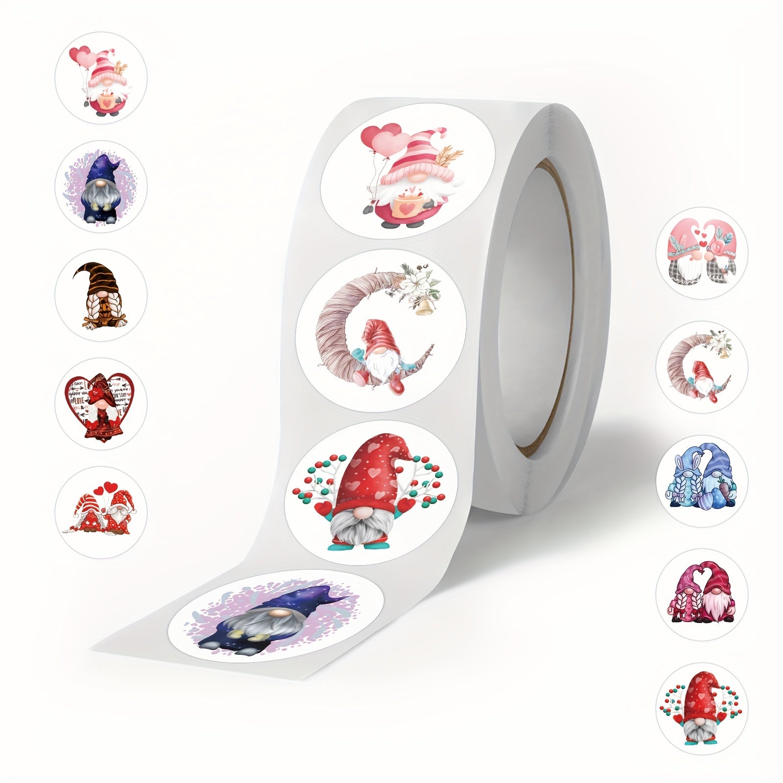 500pcs Christmas Gnome Stickers Roll Vinyl Stickers Scrapbook Journal Laptop Bum