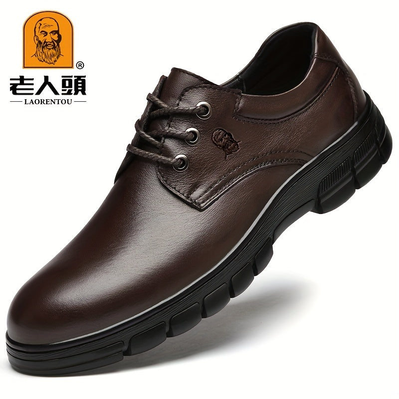 LAORENTOU Men's Leather Oxford Dress Shoes Wedding Business Party Banquet Office