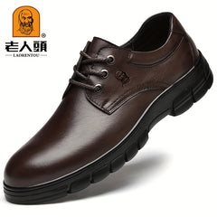 LAORENTOU Men's Leather Oxford Dress Shoes Wedding Business Party Banquet Office