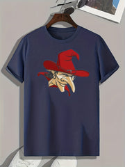 Clown Print Men's Graphic T-shirt for Summer