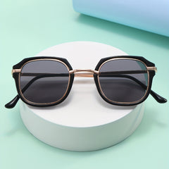 Kids Metal Square Frame Sunglasses UV Protection