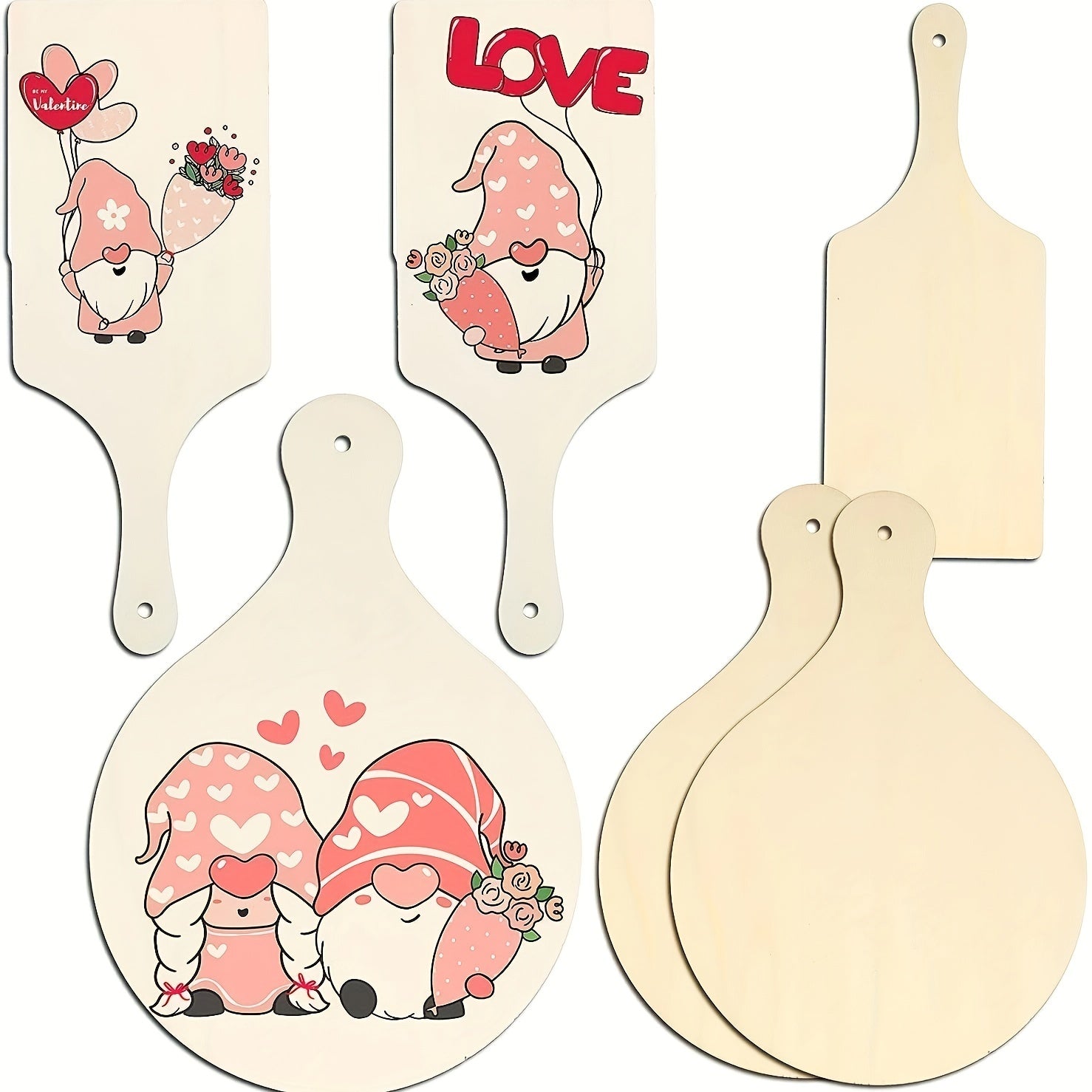 3pcs Mini Wooden Paddle Cutting Board DIY Home Kitchen Crafts Painting Toys