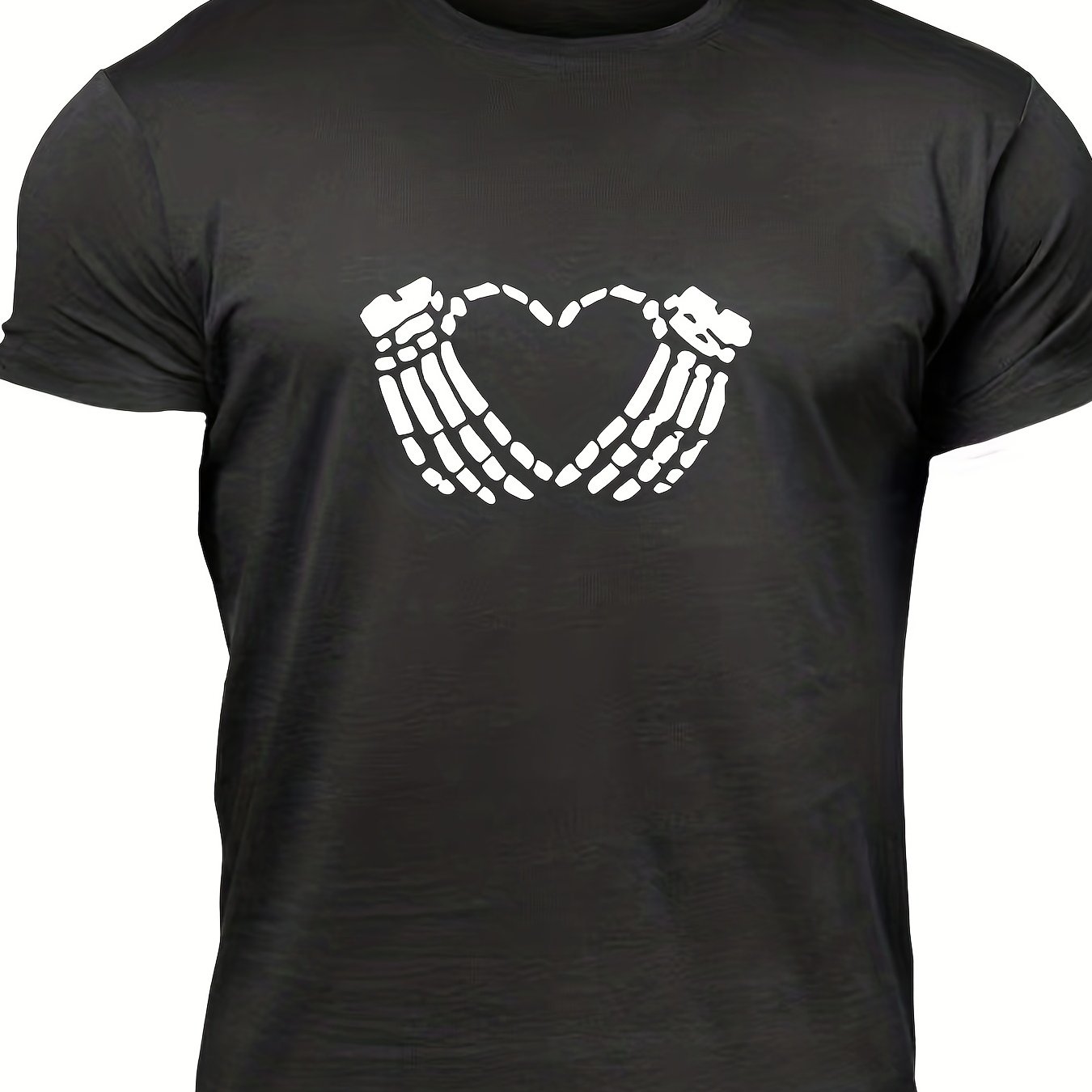 Men's Heart Graphic T shirt Casual Stretch Tee Summer Outdoor