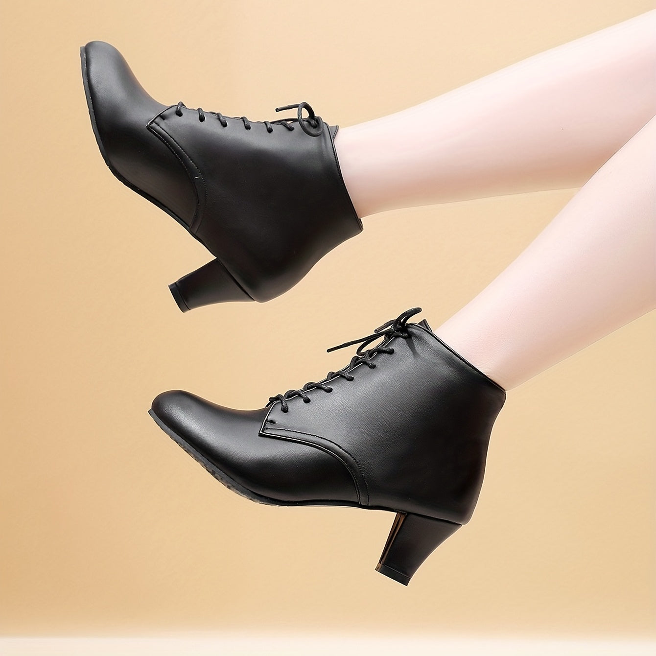 Lace Up Ankle Boots Chunky Heel Oktoberfest Dress Shoes